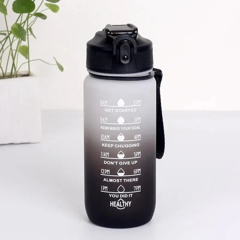 Gourde de fitness motivation 600 ML - Noir