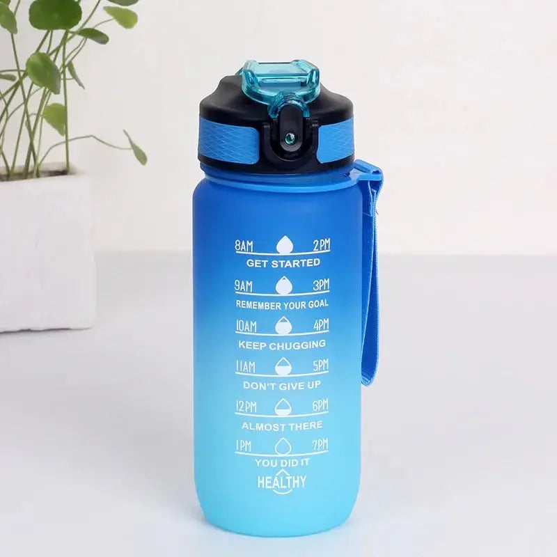 Gourde de fitness motivation 600 ML - Bleu