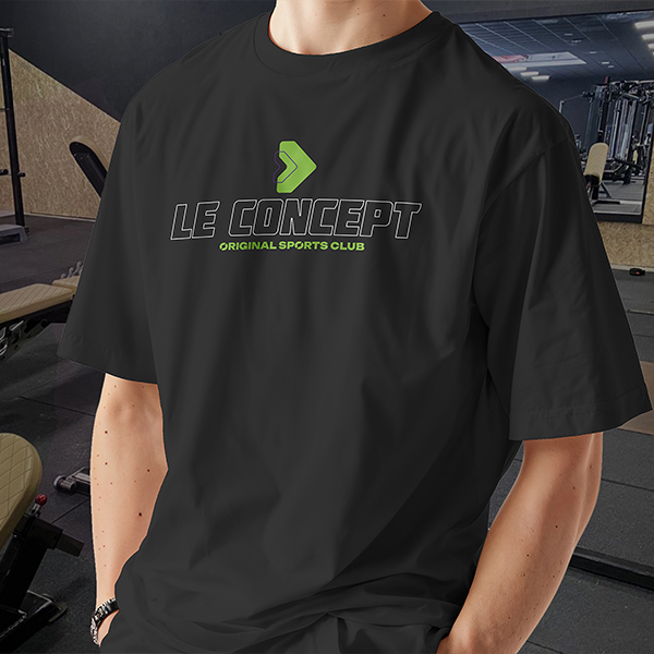 T-shirt homme - noir logo trait