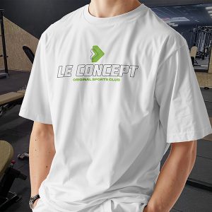 T-shirt homme - blanc logo trait